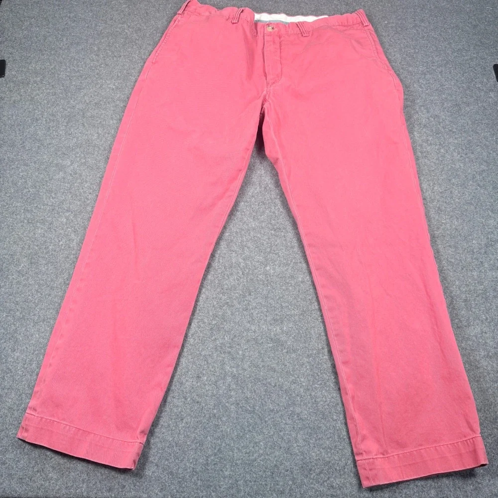 Polo Ralph Lauren Chino Pants 36x30 Nantucket Red Pink Cotton Twill Trousers